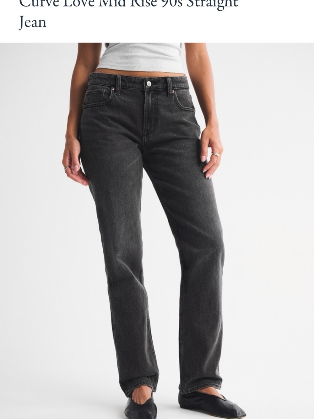 Abercrombie & Fitch Black Straight Leg Jeans